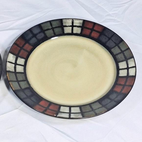 Set Of 2 Pfaltzgraff 8.5" Western Motif Geometric Pattern Salad/Bread Plates - Picture 5 of 8